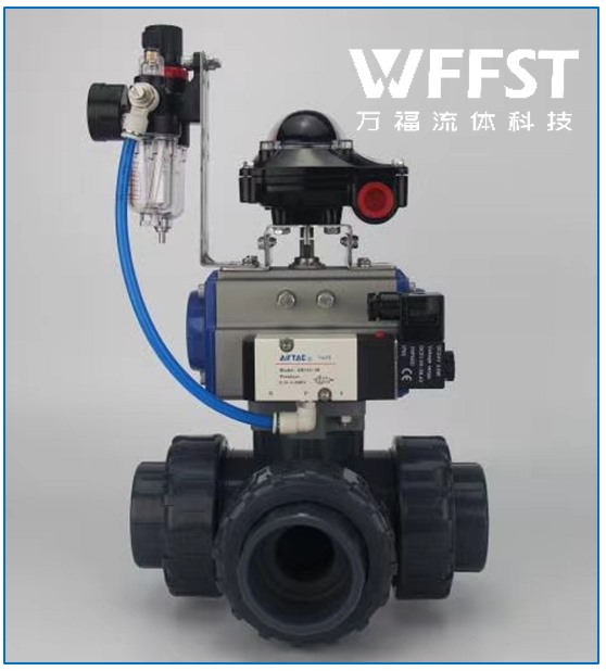 气动塑料三通球阀