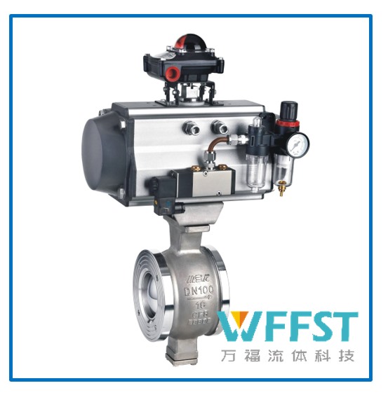 气动V型调节球阀