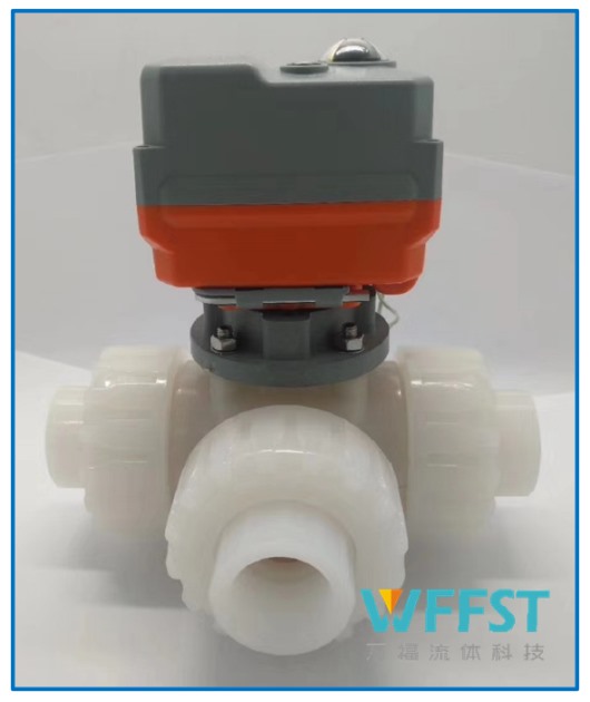 电动塑料三通球阀